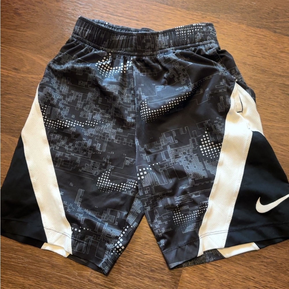 Nike Kids Black and White Athletic Shorts